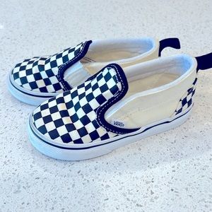 Vans checkerboard slip ons toddler size 8